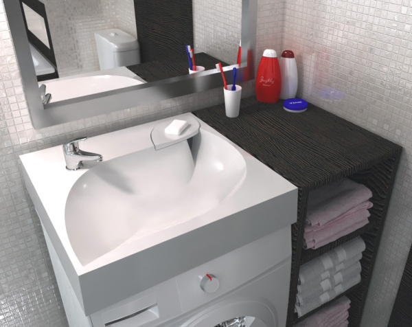 Раковина Madera List 4627173210553 60x60 белая с кронштейнами Раковина Madera List 4627173210553 60x60 белая с кронштейнами