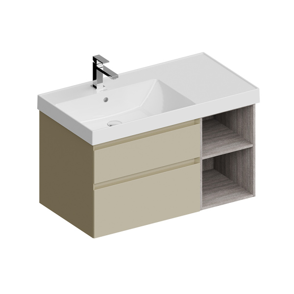 Тумба с раковиной Kerama Marazzi Cubo 90 L лимо матовая древесная Тумба с раковиной Kerama Marazzi Cubo 90 L лимо матовая древесная