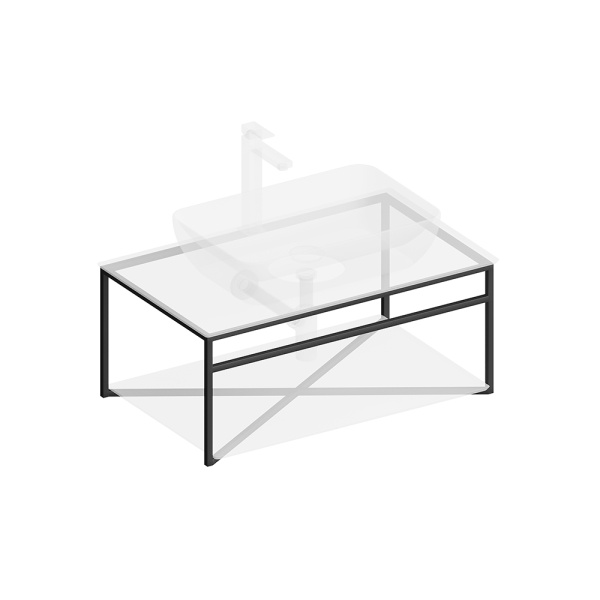 Консоль с раковиной Kerama Marazzi Plaza Next 80 черная матовая Консоль с раковиной Kerama Marazzi Plaza Next 80 черная матовая