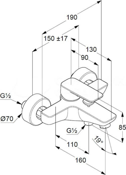 Комплект смесителей Kludi Pure&Style 403820575+406810575 хром Комплект смесителей Kludi Pure&Style 403820575+406810575 хром