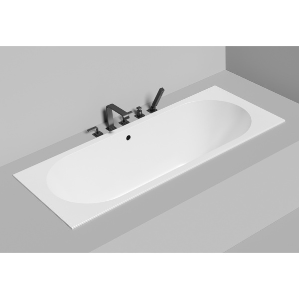 Ванна из искусственного камня Salini Ornella Axis S-Sense 170x75 белая, с ножками  Ванна из искусственного камня Salini Ornella Axis S-Sense 170x75 белая, с ножками