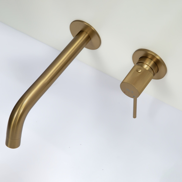 Смеситель для раковины AVS Pulse с внутренней частью, брашированное золото Смеситель для раковины AVS Pulse с внутренней частью, брашированное золото