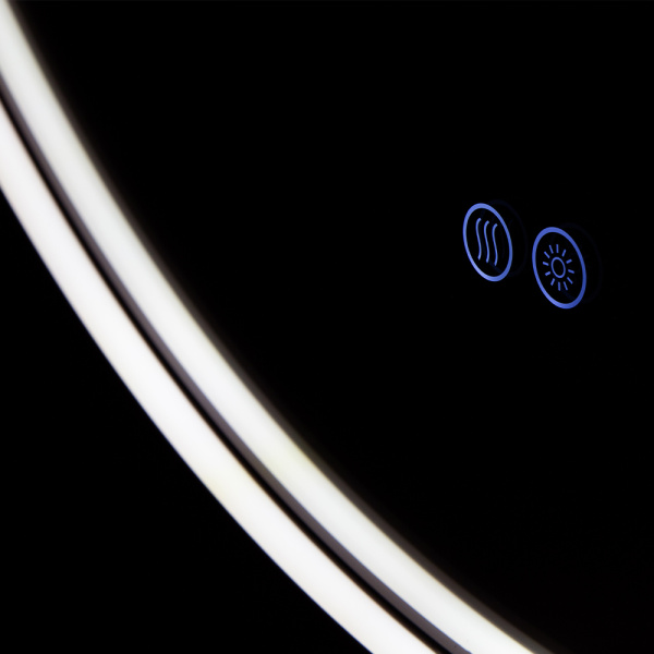 Зеркало с подсветкой AVS AZ 80 см, антипар, черное матовое Зеркало с подсветкой AVS AZ 80 см, антипар, черное матовое