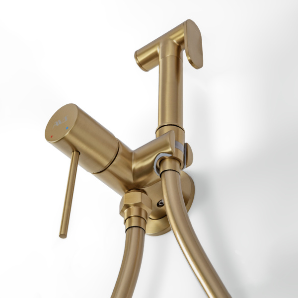 Гигиенический душ со смесителем AVS Slimmer брашированное золото Гигиенический душ со смесителем AVS Slimmer брашированное золото