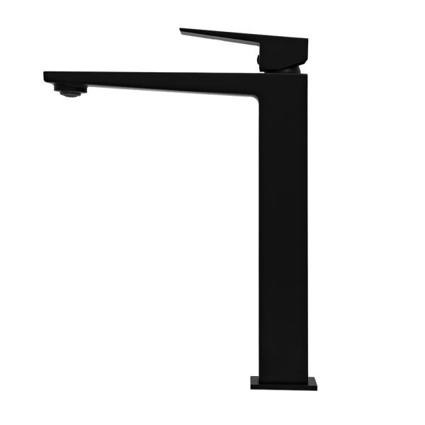 Смеситель для раковины AVS New Cube высокий, черный матовый