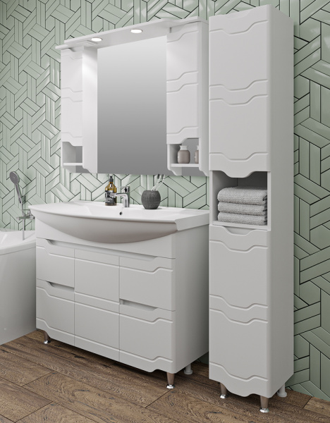 Тумба с раковиной Runo Стиль 00000001118+УТ000001524 105 см