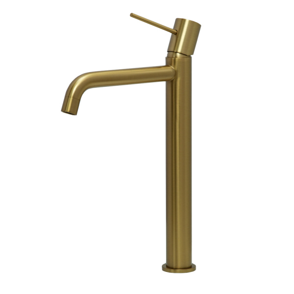 Смеситель для раковины AVS Slimmer высокий, брашированное золото Смеситель для раковины AVS Slimmer высокий, брашированное золото