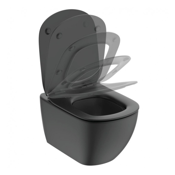 Унитаз подвесной Ideal Standard Tesi AquaBlade T0079V3+T3527V3 безободковый с микролифтом Унитаз подвесной Ideal Standard Tesi AquaBlade T0079V3+T3527V3 безободковый с микролифтом