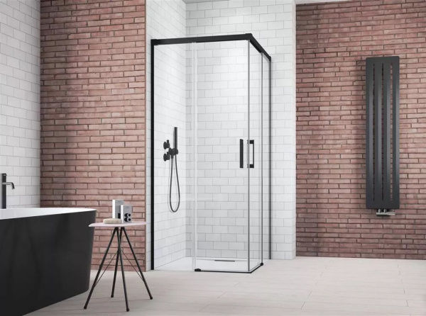 Душевой уголок Radaway Premium Plus 387060-54-01 90х90 профиль черный, прозрачное стекло Душевой уголок Radaway Premium Plus 387060-54-01 90х90 профиль черный, прозрачное стекло