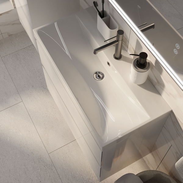 Тумба с раковиной AVS Гармония 80 SL белая Тумба с раковиной AVS Гармония 80 SL белая