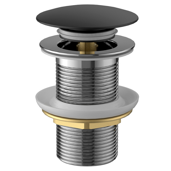 Донный клапан AVS Slimmer без перелива, черный матовый Донный клапан AVS Slimmer без перелива, черный матовый