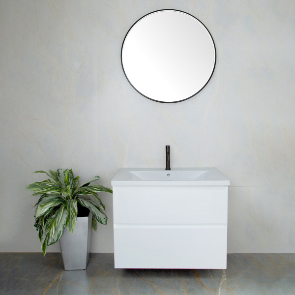 Зеркало с подсветкой AVS AZ 80 см, антипар, черное матовое Зеркало с подсветкой AVS AZ 80 см, антипар, черное матовое