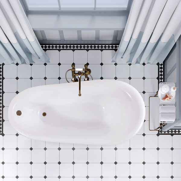 Ванна из искусственного камня Aqua de Marco Edelweiss 170x80 белая с ножками бронза Ванна из искусственного камня Aqua de Marco Edelweiss 170x80 белая с ножками бронза