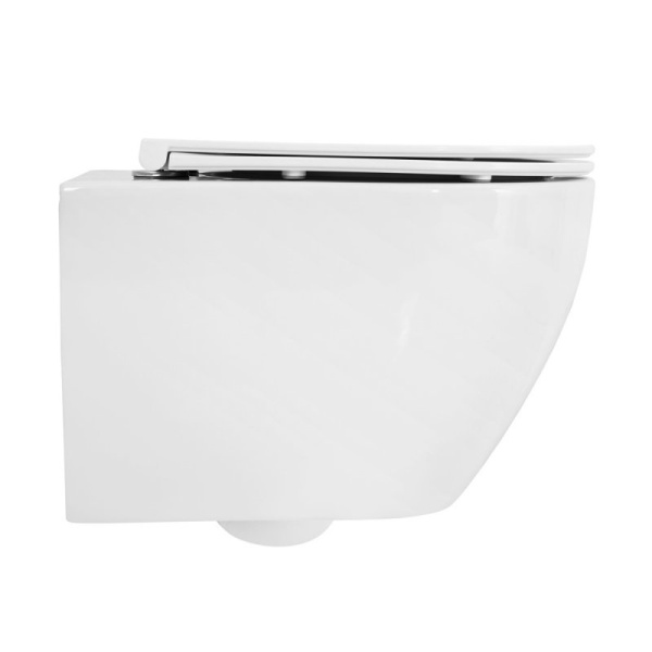 Унитаз подвесной Cezares Stylus-Tor CZR-6601-TH-TOR+CZR-870-SC безободковый, белый Унитаз подвесной Cezares Stylus-Tor CZR-6601-TH-TOR+CZR-870-SC безободковый, белый