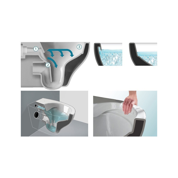 Унитаз подвесной Galassia Dream 7317NEMT безободковый Унитаз подвесной Galassia Dream 7317NEMT безободковый