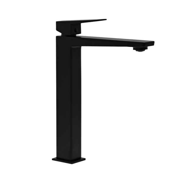Смеситель для раковины AVS New Cube высокий, черный матовый
