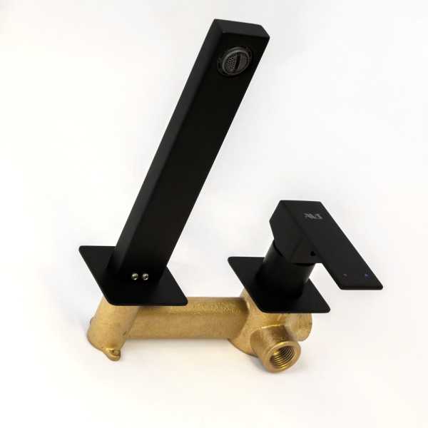 Смеситель для раковины AVS Cube с внутренней частью, черный матовый Смеситель для раковины AVS Cube с внутренней частью, черный матовый