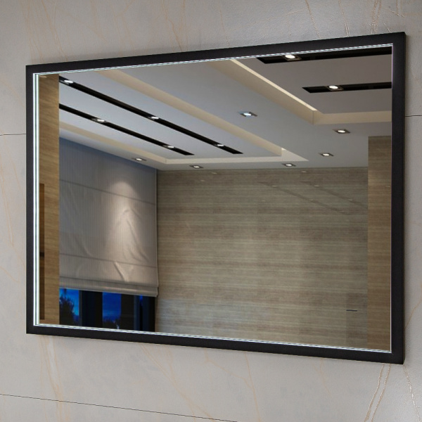 Зеркало с подсветкой AVS Мичиган 60x80 см, черное Зеркало с подсветкой AVS Мичиган 60x80 см, черное