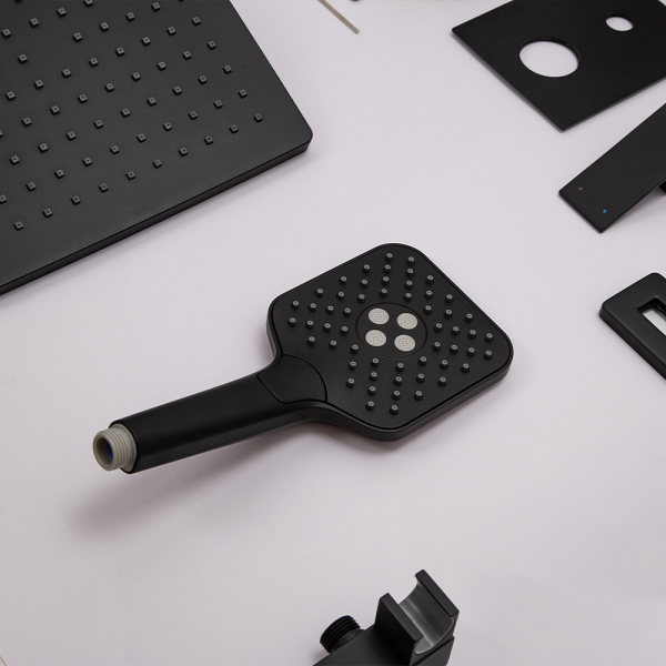 Душевой комплект AVS Cube 3в1черный матовый Душевой комплект AVS Cube 3в1черный матовый