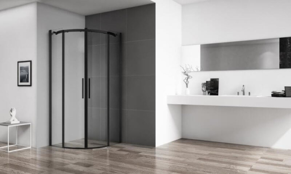 Душевой уголок BelBagno Acqua ACQUA-R-2-100-C-NERO 100х100 профиль черный, прозрачное стекло Душевой уголок BelBagno Acqua ACQUA-R-2-100-C-NERO 100х100 профиль черный, прозрачное стекло