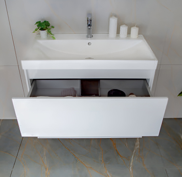 Тумба с раковиной AVS Вернисаж 100 белая Тумба с раковиной AVS Вернисаж 100 белая