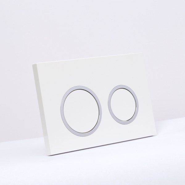 Клавиша смыва AVS хром / белая, круглые кнопки для узкой и низкой инсталляции Клавиша смыва AVS хром / белая, круглые кнопки для узкой и низкой инсталляции