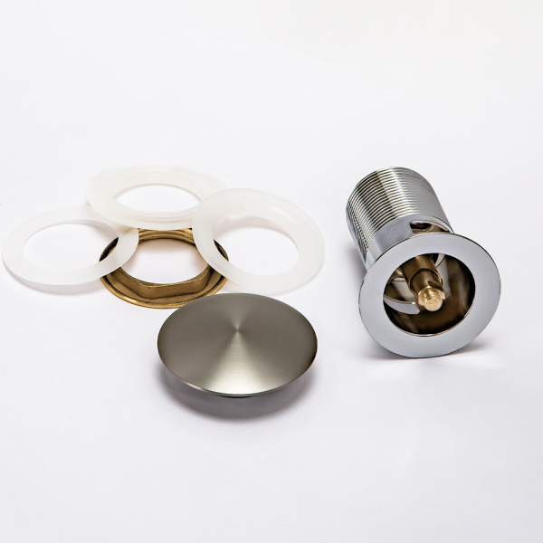 Донный клапан AVS Slimmer с переливом, оружейная сталь Донный клапан AVS Slimmer с переливом, оружейная сталь