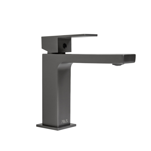 Смеситель для раковины AVS Cube оружейная сталь Смеситель для раковины AVS Cube оружейная сталь