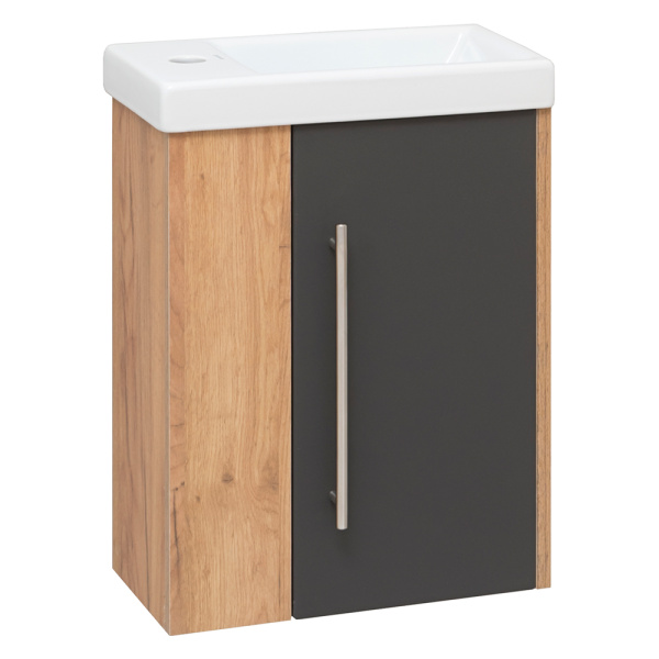 Тумба с раковиной Aqua de Marco Melbourne 40 дуб/серый Тумба с раковиной Aqua de Marco Melbourne 40 дуб/серый