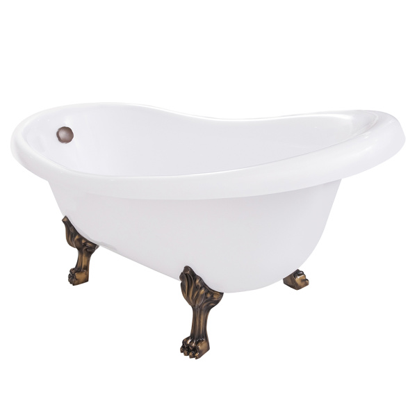 Ванна из искусственного камня Aqua de Marco Edelweiss 170x80 белая с ножками бронза Ванна из искусственного камня Aqua de Marco Edelweiss 170x80 белая с ножками бронза