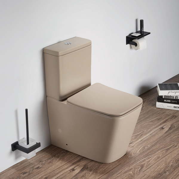 Унитаз-компакт AVS Атом безободковый, капучино матовый Унитаз-компакт AVS Атом безободковый, капучино матовый